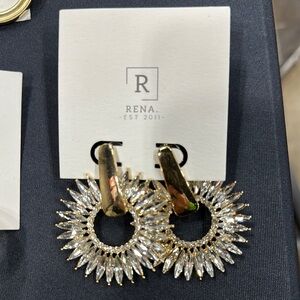 Gold and Silver Sunburst Earrings